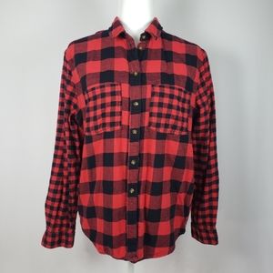 UO- BDG Red/Black Plaid Flannel Shirt